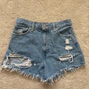 Levi Distressed Denim Women Shorts